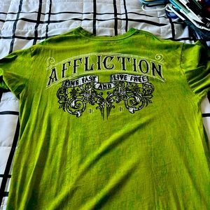 Men’s new affliction T-shirt xl only removed the tags never worn